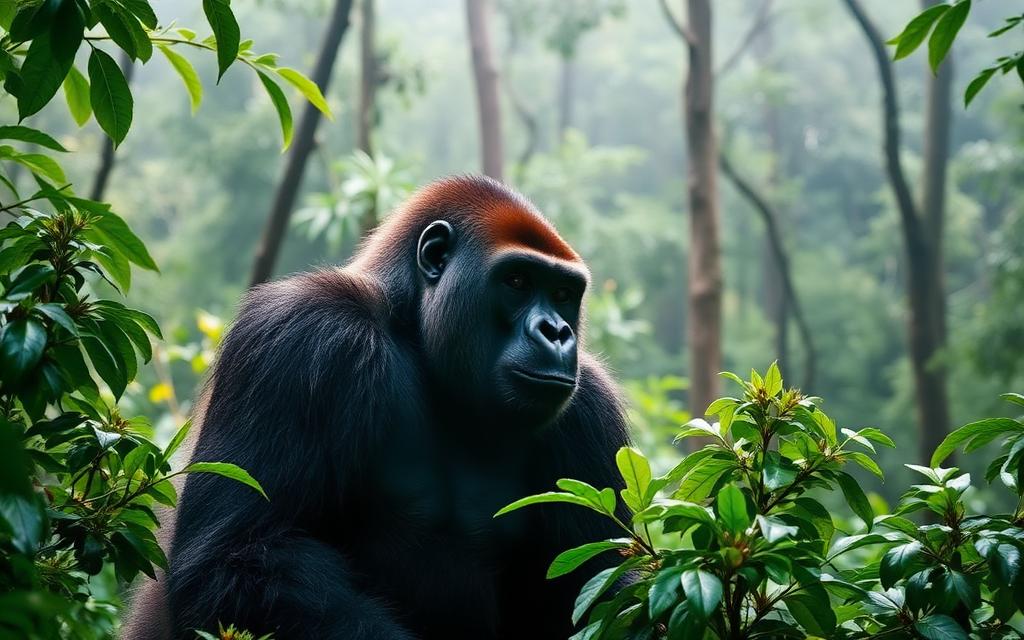 Mountain gorilla in Bwindi Impenetrable Forest